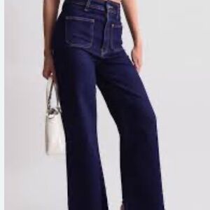 NEW Zara Dark Blue Flare Jeans